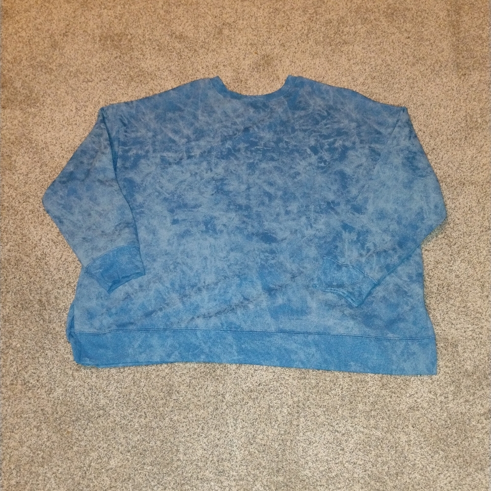 David Bowie 1974 Plus 1X Terra & Sky Blue Bowie Graphic Oversized Sweatshirt - Picture 6 of 8